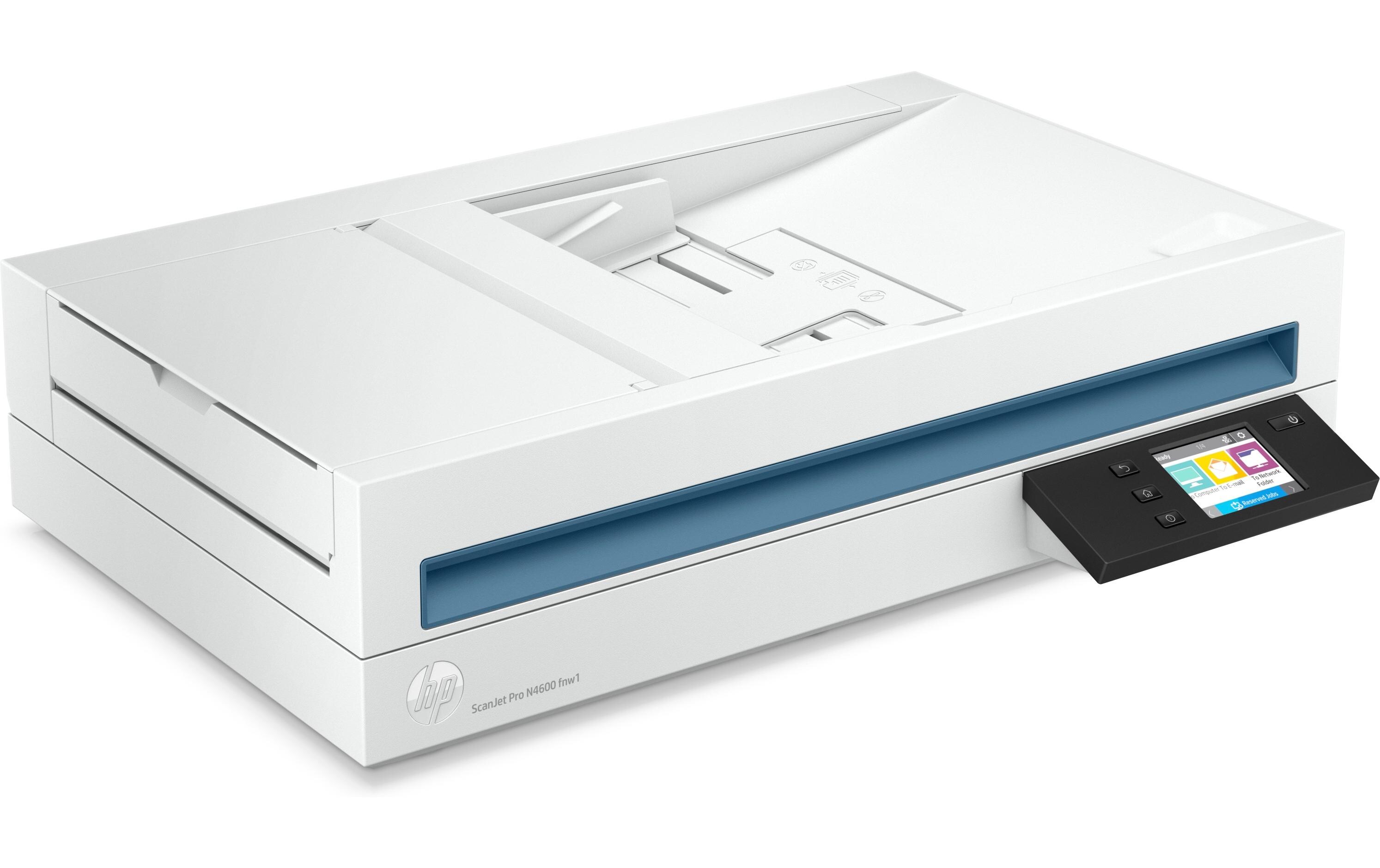Dokumentenscanner ScanJet Pro N4600 fnw1<br>Netzwerkfähiger Hochgeschwindigkeits-Flachbettscanner mit HP EveryPage Technologie