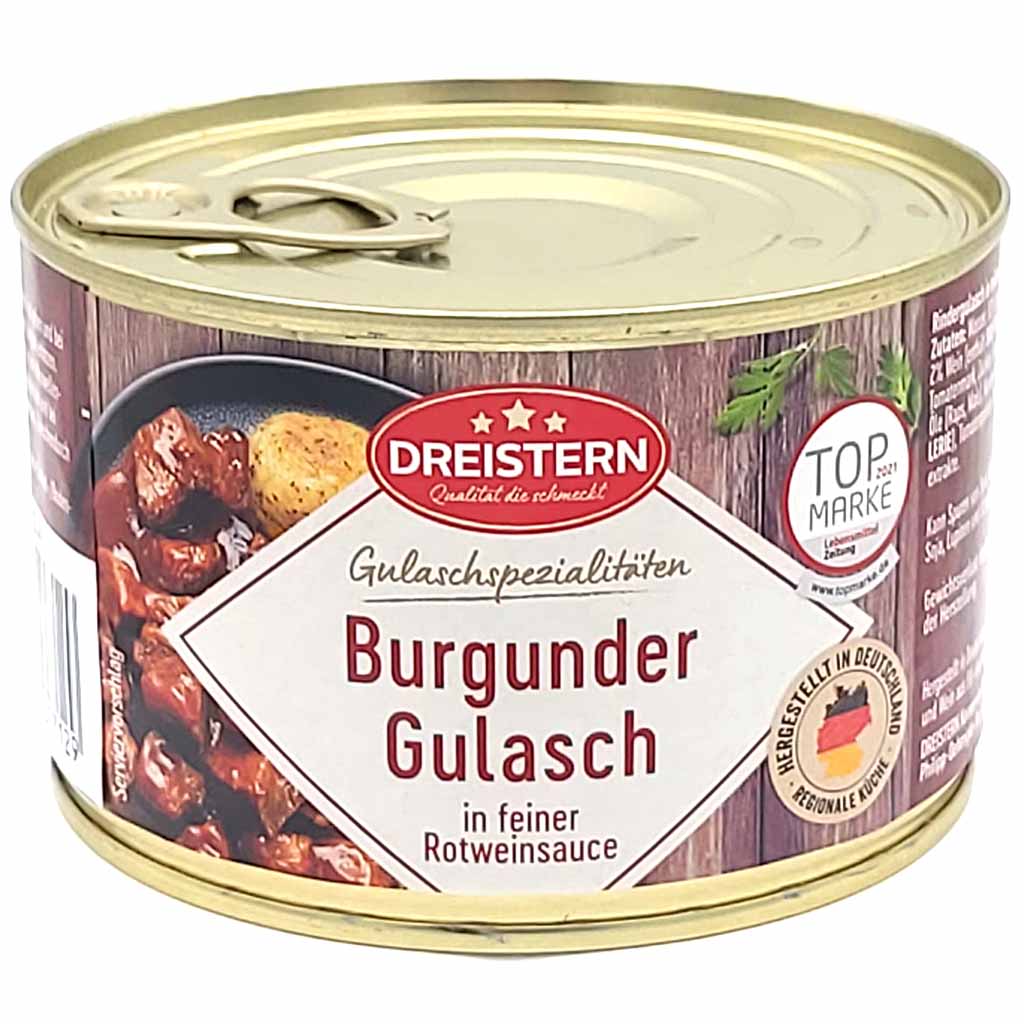 Dreistern Burgunder-Gulasch 400g MHD:1.8.26