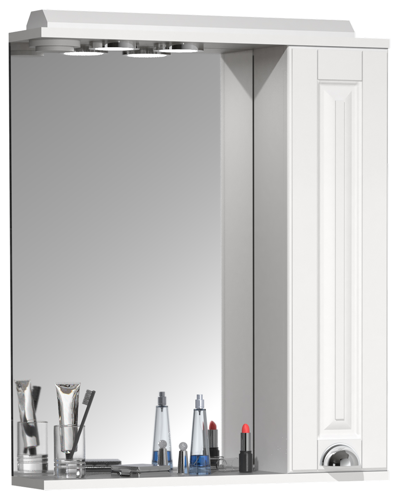 Spiegelschrank CASALO L - weiß - mit Beleuchtung - 60 cm