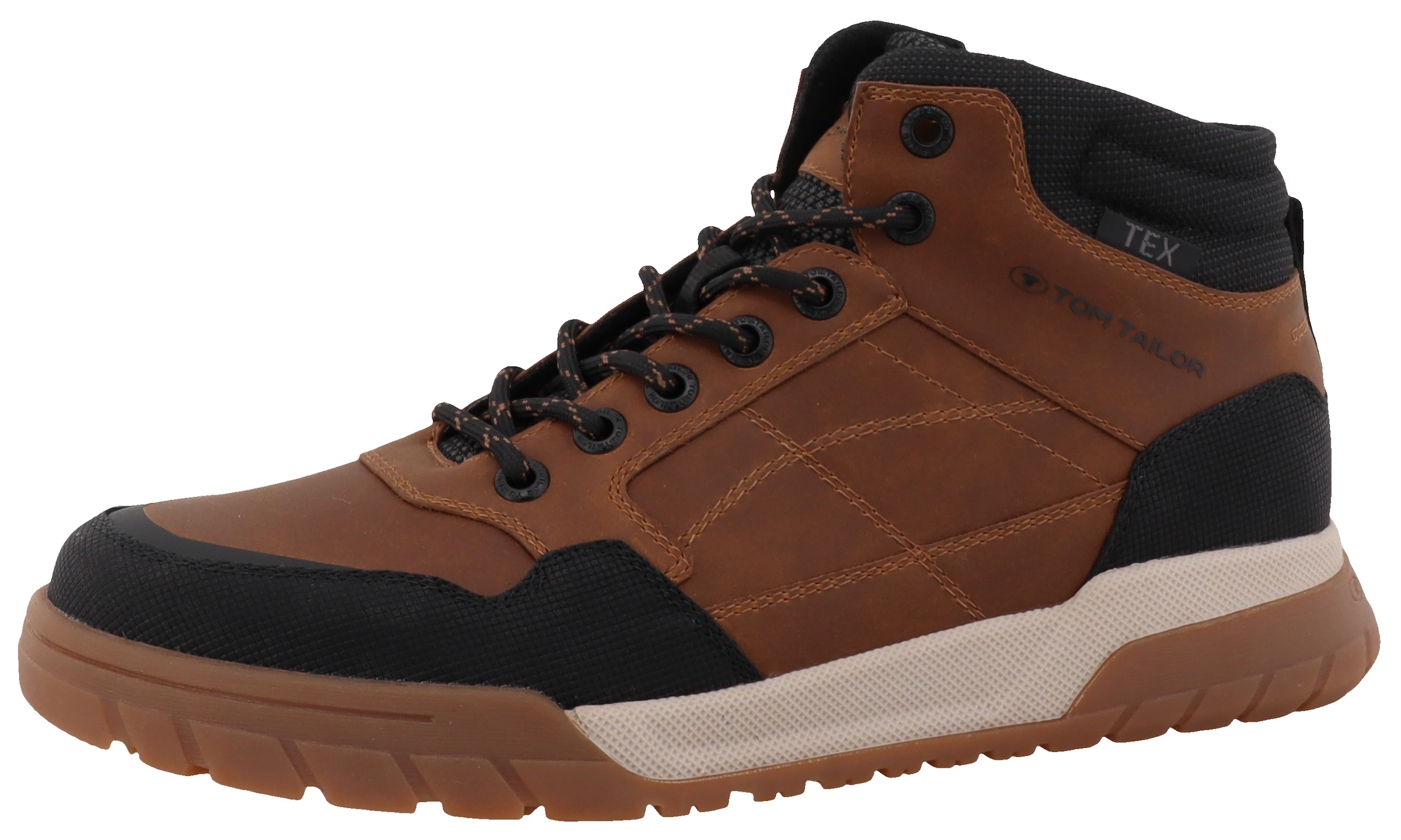 TOM TAILOR Schnürboots  , High Top-Sneaker, Trekkingschuh mit gepolstertem Schaftrand, Weite G