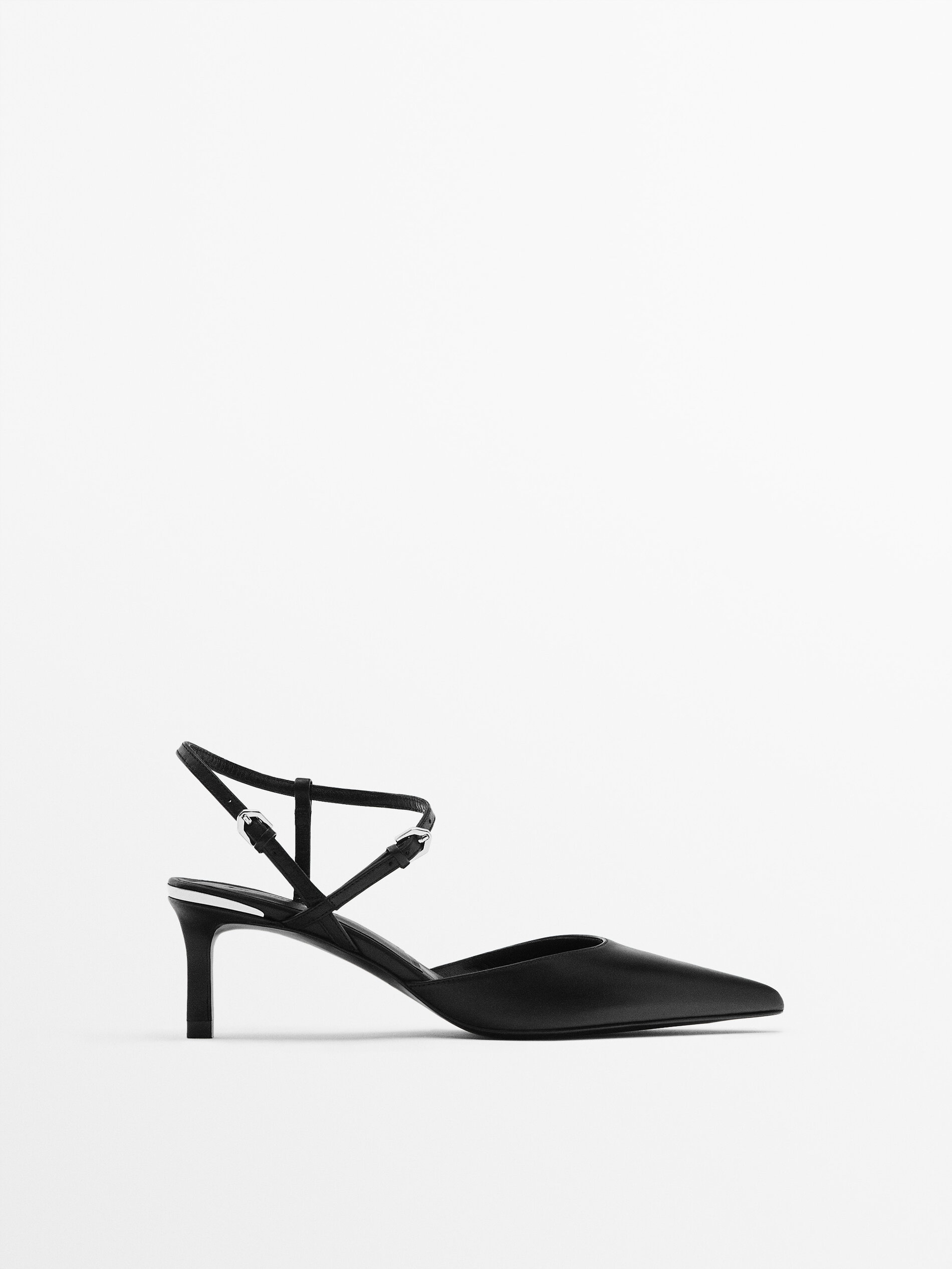 Zapato tacón destalonado skin - PRETO