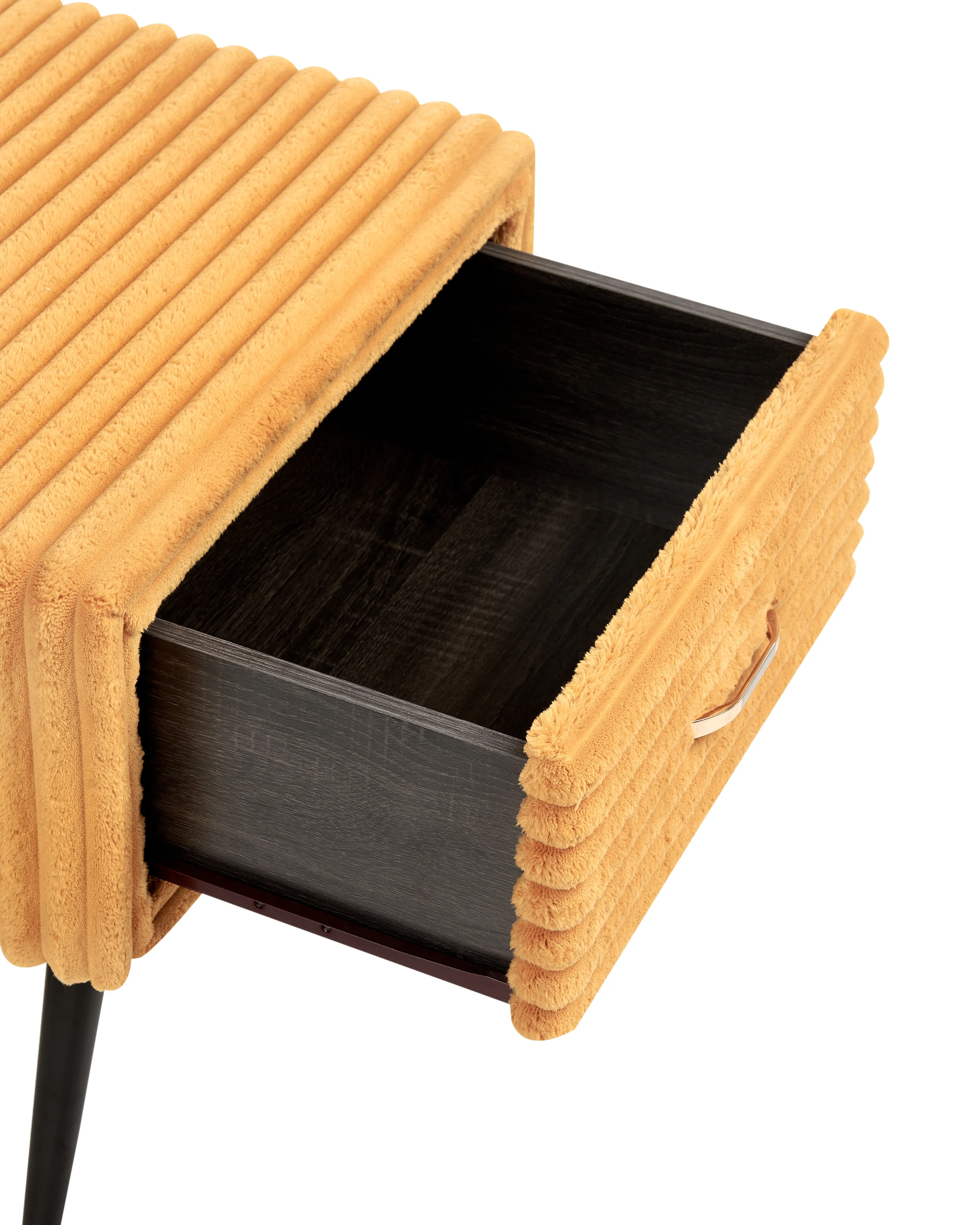 Nachtkastje met 1 lade FLAYAT Corduroy Oranje