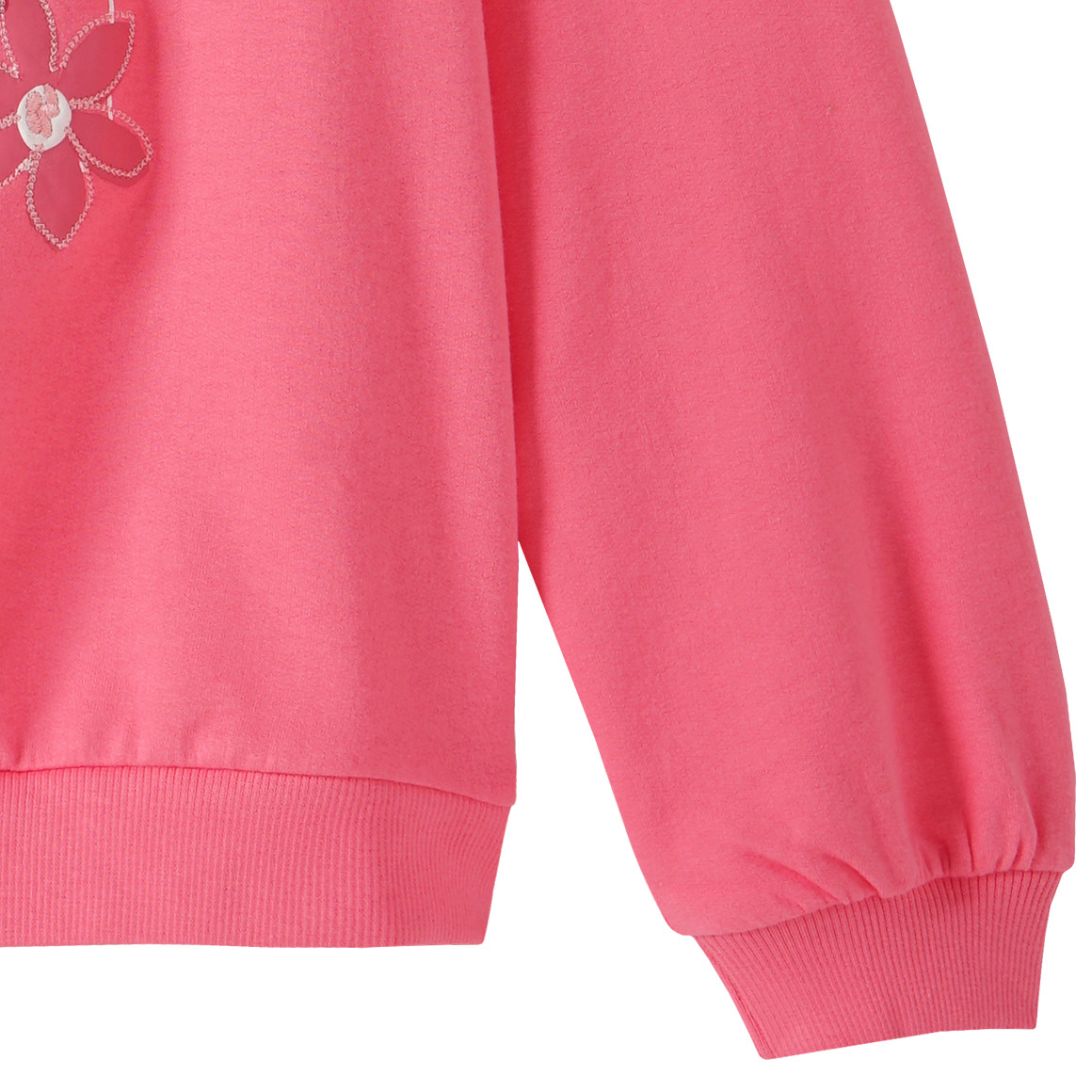 Yigga Mädchen Sweatshirt mit Blumen-Motiv pink
