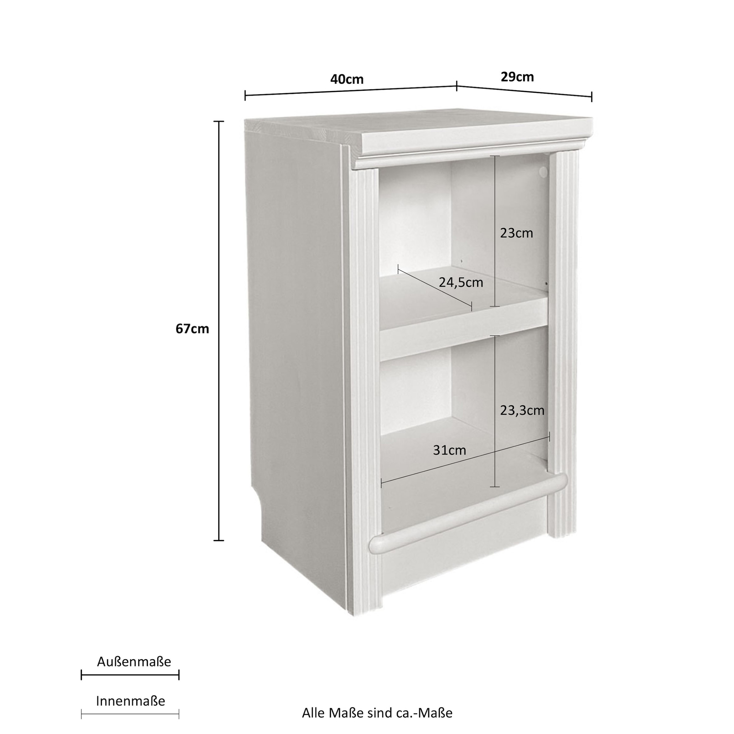 Home affaire Standregal »Soeren Stege« Aus massiver Kiefer, Masse (B/T/H:) 40/29/67 cm
