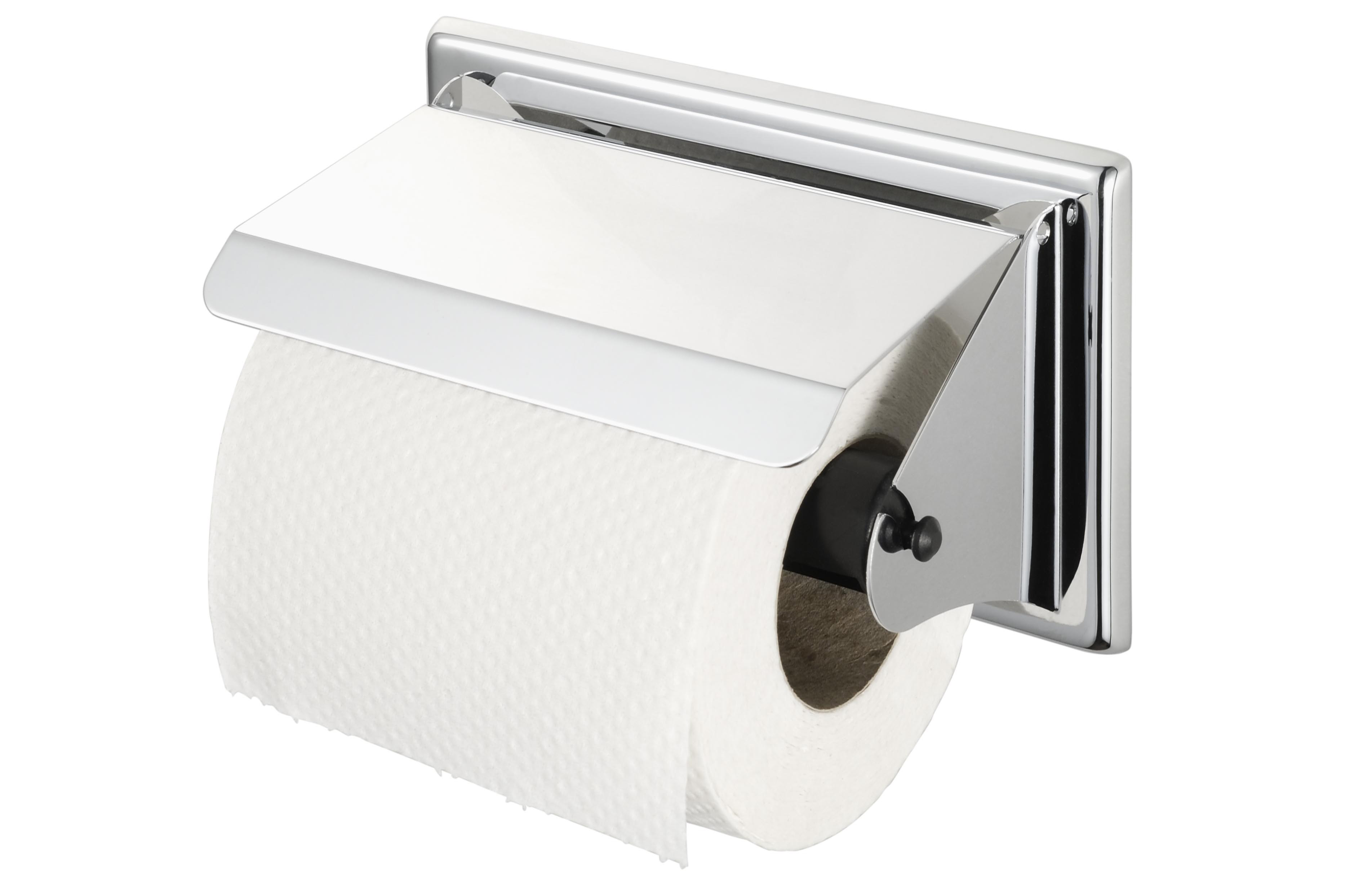 Haceka toiletrolhouder met klep chroom