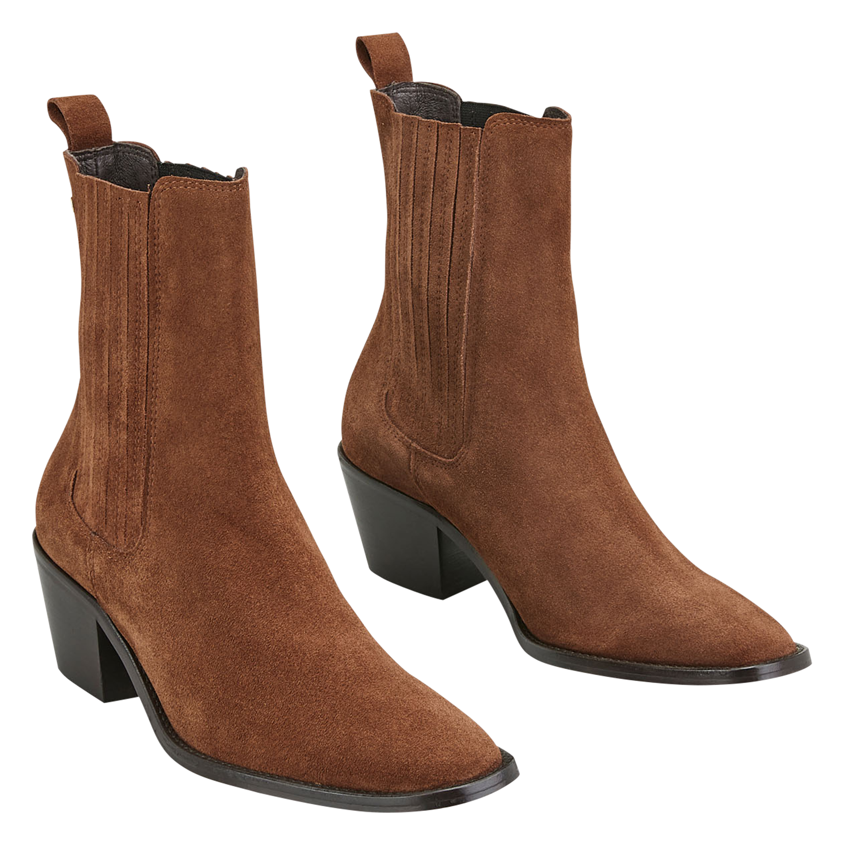 FINA - Bottines en cuir | Marron