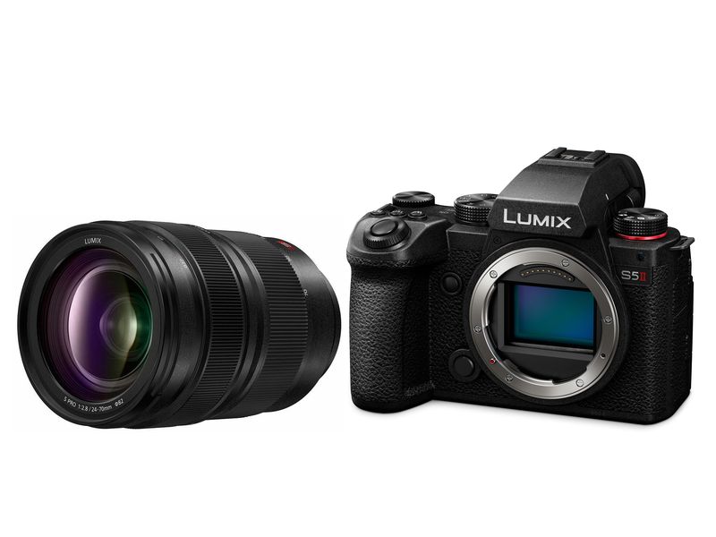 Panasonic Fotokamera LUMIX S5 Mark II   S-E2470E Kit Spiegellose Vollformatkamera mit Phasen-Hybrid-Autofokus und Aktive Bildstabilisierung mit Zoomobjektiv