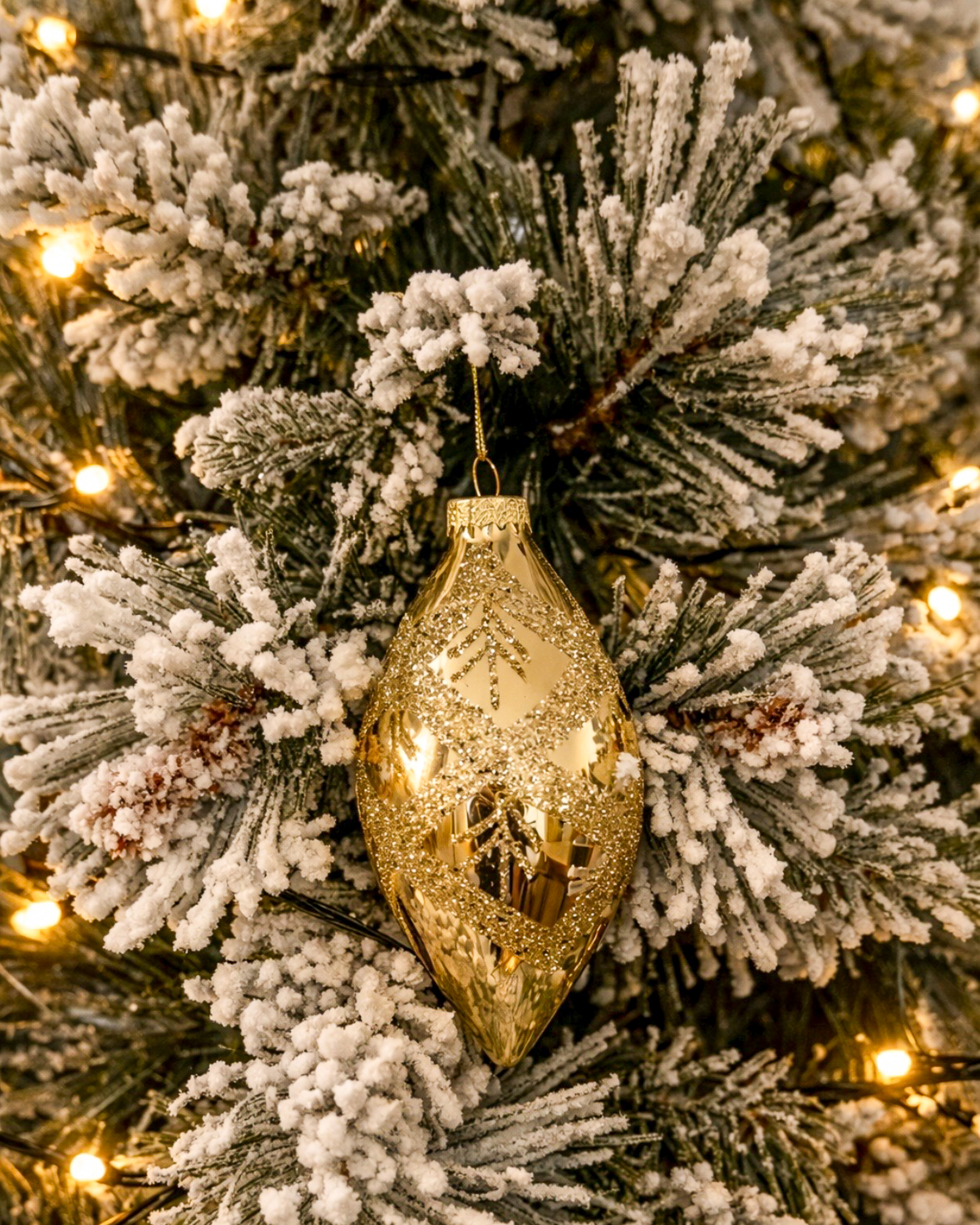 Set van 70 kerstballen FLICKER Glas Goud