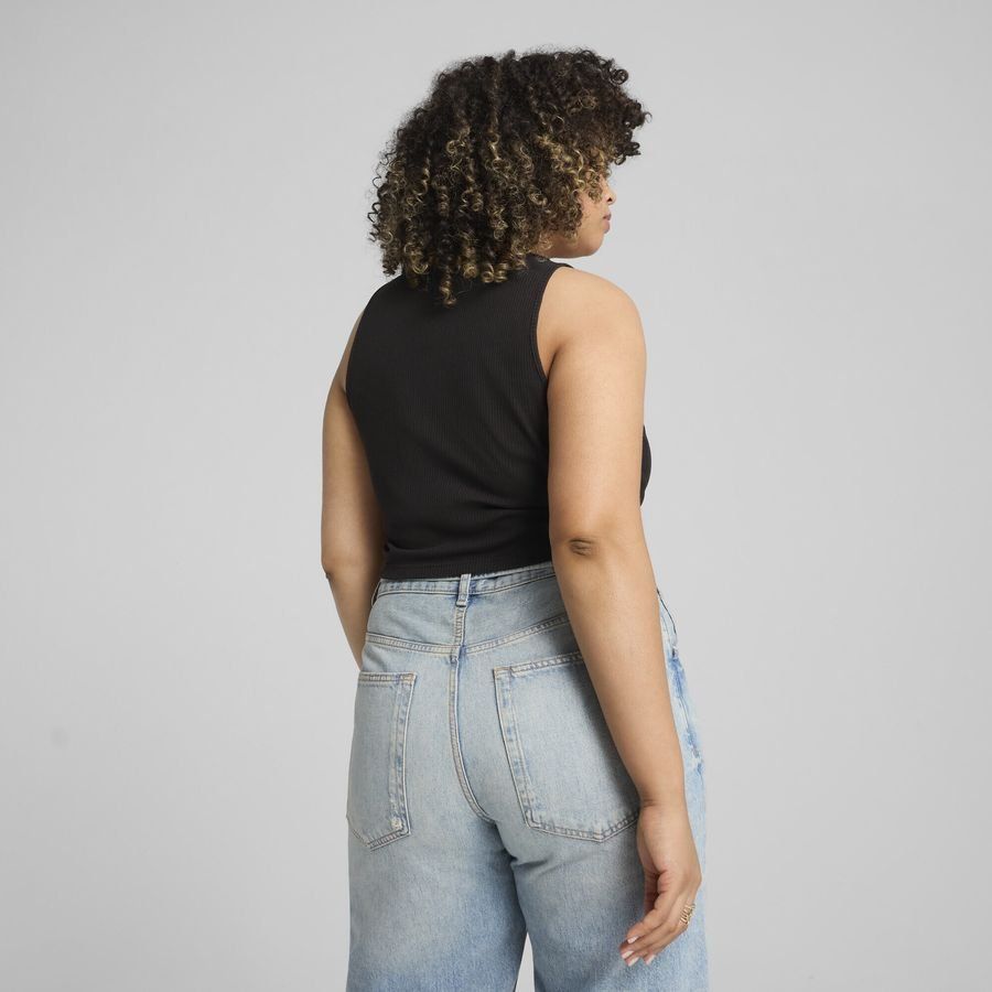 Puma WARDROBE ESS Geripptes Crop-Top