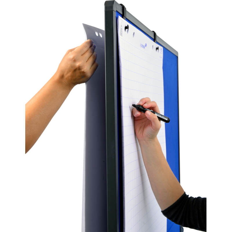 Tableau multi-usages XL PREMIUM - Tableau blanc / Feutrine bleu - Legamaster
