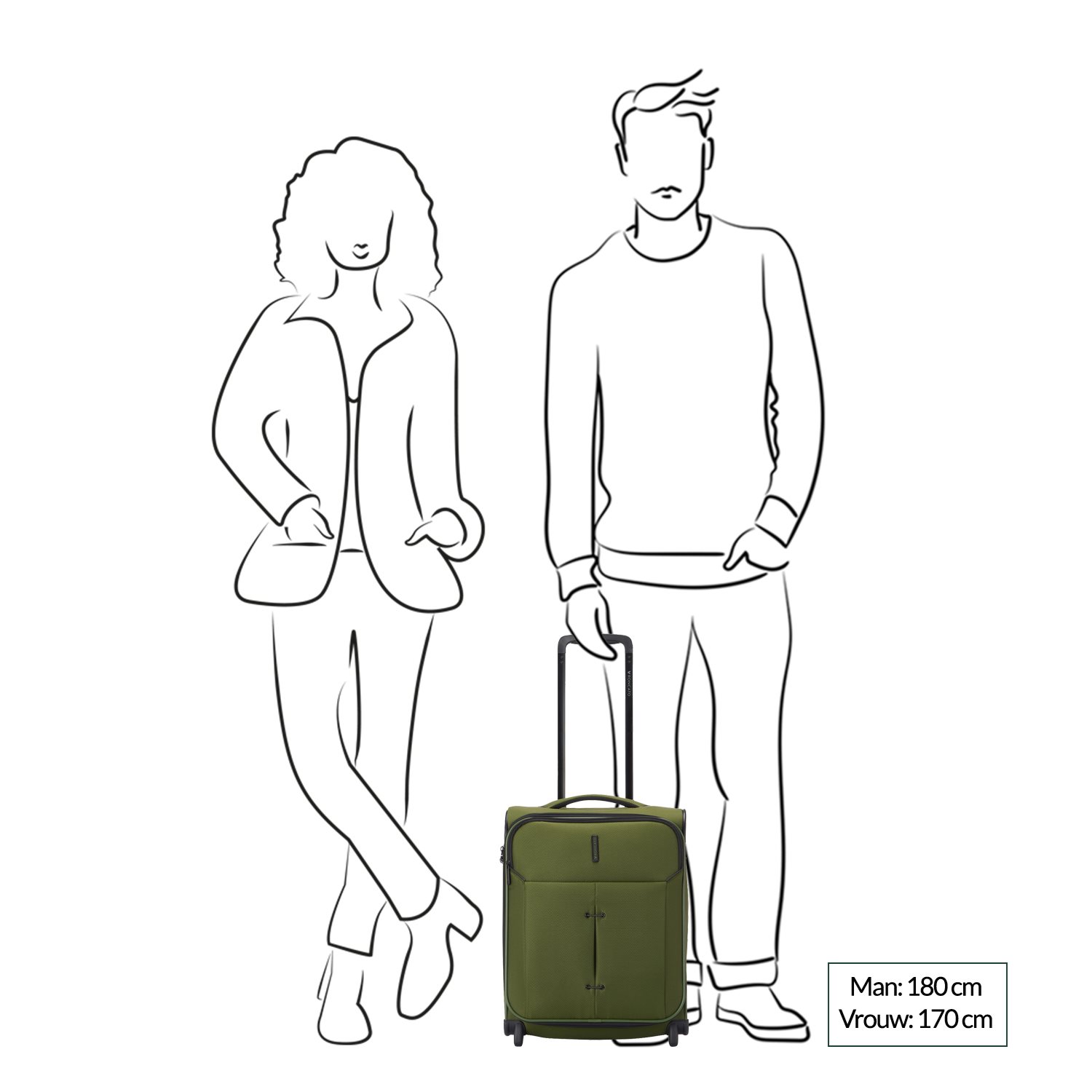 Roncato Ironik 2.0 Underseater Trolley 45 verde militare