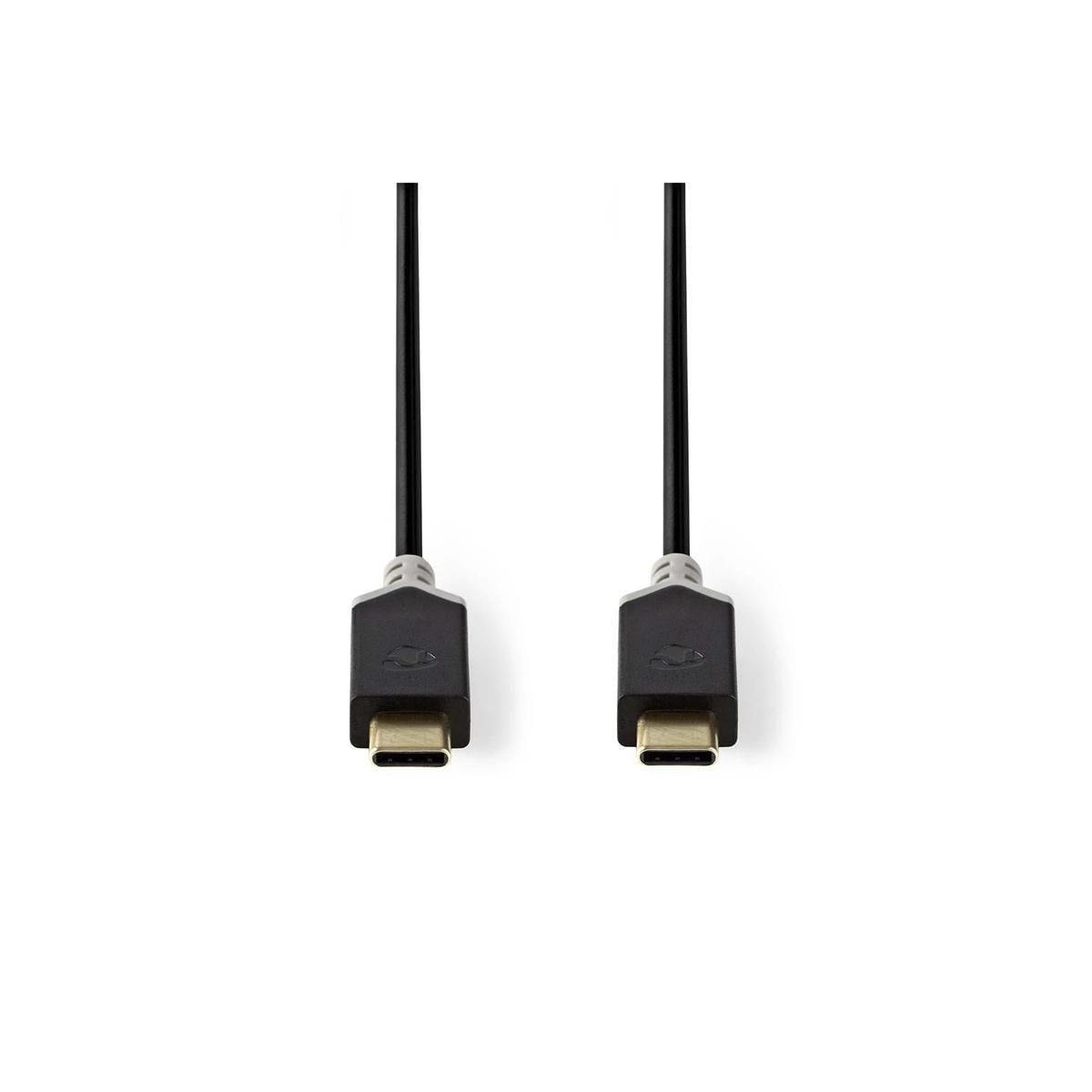 USB 3.1-kabel (Gen2) | Type-C, hann - Type-C, hann | 1,0 m | Antrasitt