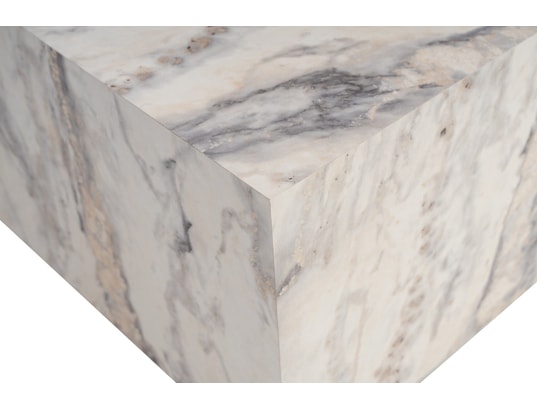 CONCEPT1 - Table basse Prizma marbre Freesia 90 x 90 x h35cm