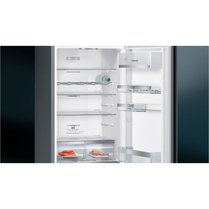 Siemens Kühl-Gefrierkombination iQ300 KG39NEXEA Black Steel