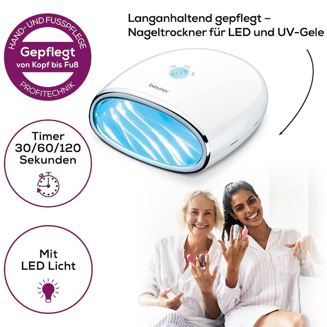 BEURER Lichthärtungsgerät »MP 48, schnelles und gleichmässiges Aushärten von Gelen« Timerfunktion mit 30, 60 und 120 Sekunden
