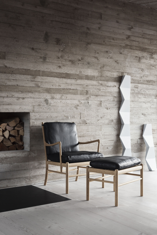 Carl Hansen & Son OW149F Colonial voetenbank gezeept eiken Thor 307 leer
