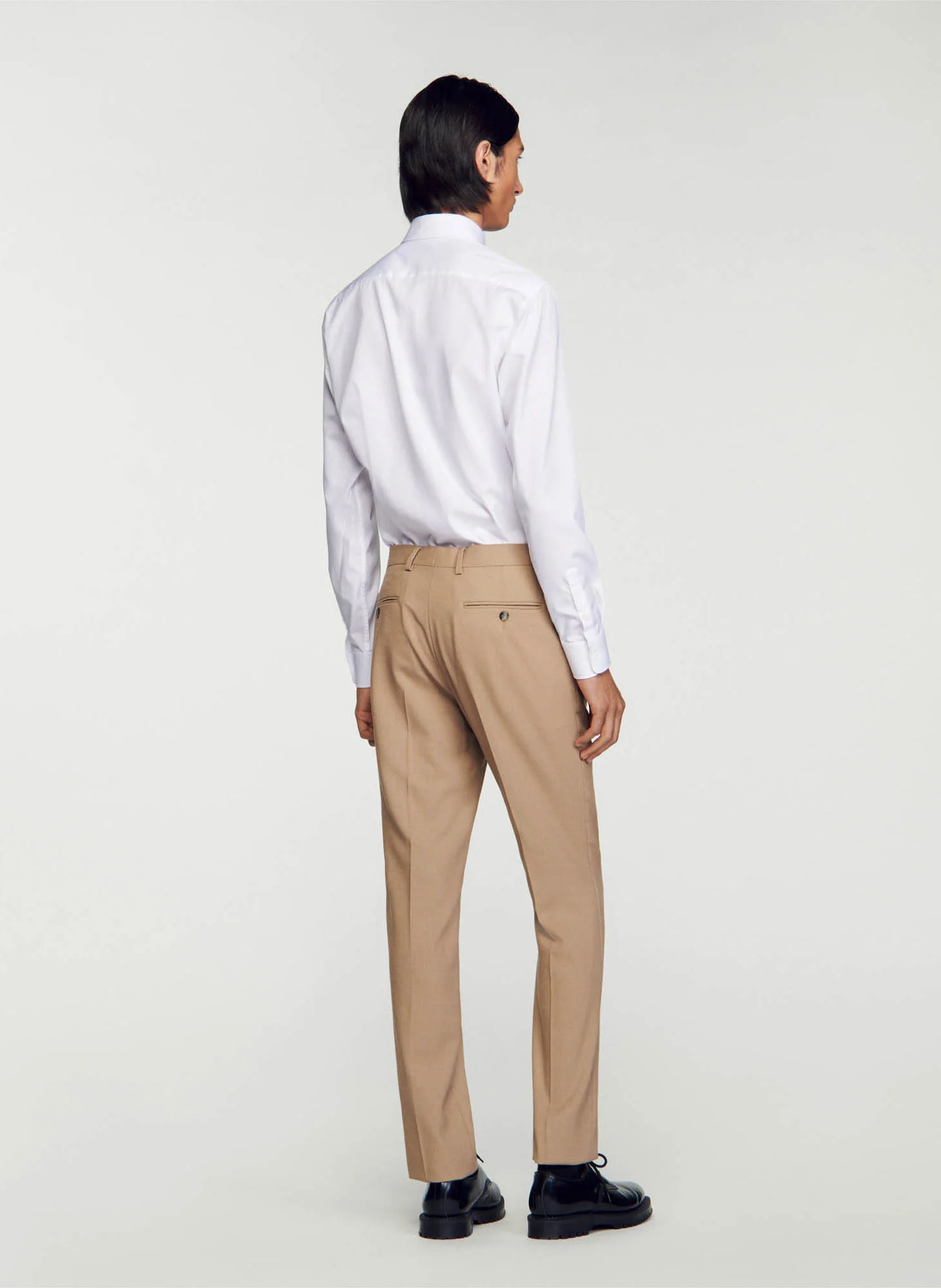 Pantalon de costume en laine | Beige