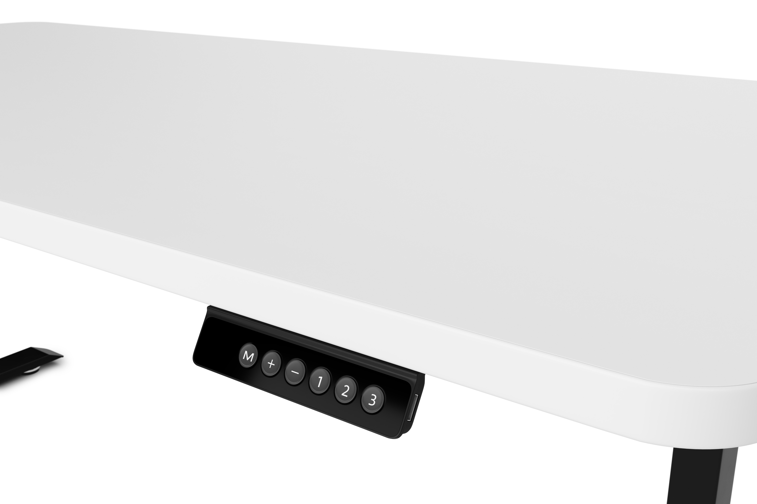 Stehpult elektrisch PREMIUM weiss/schwarz 160 x 80 cm