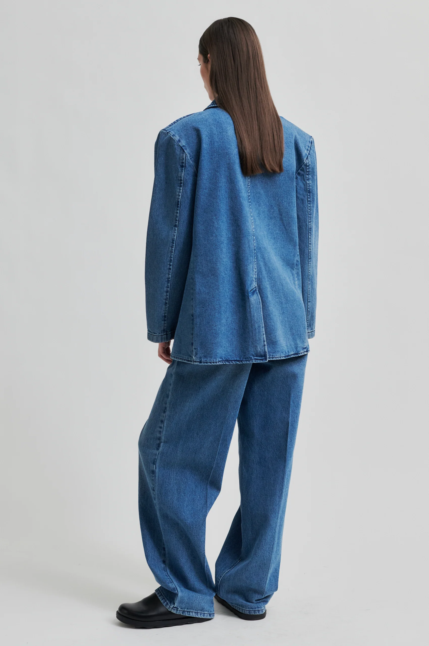 Second Female  Everly Denim blazer - blå