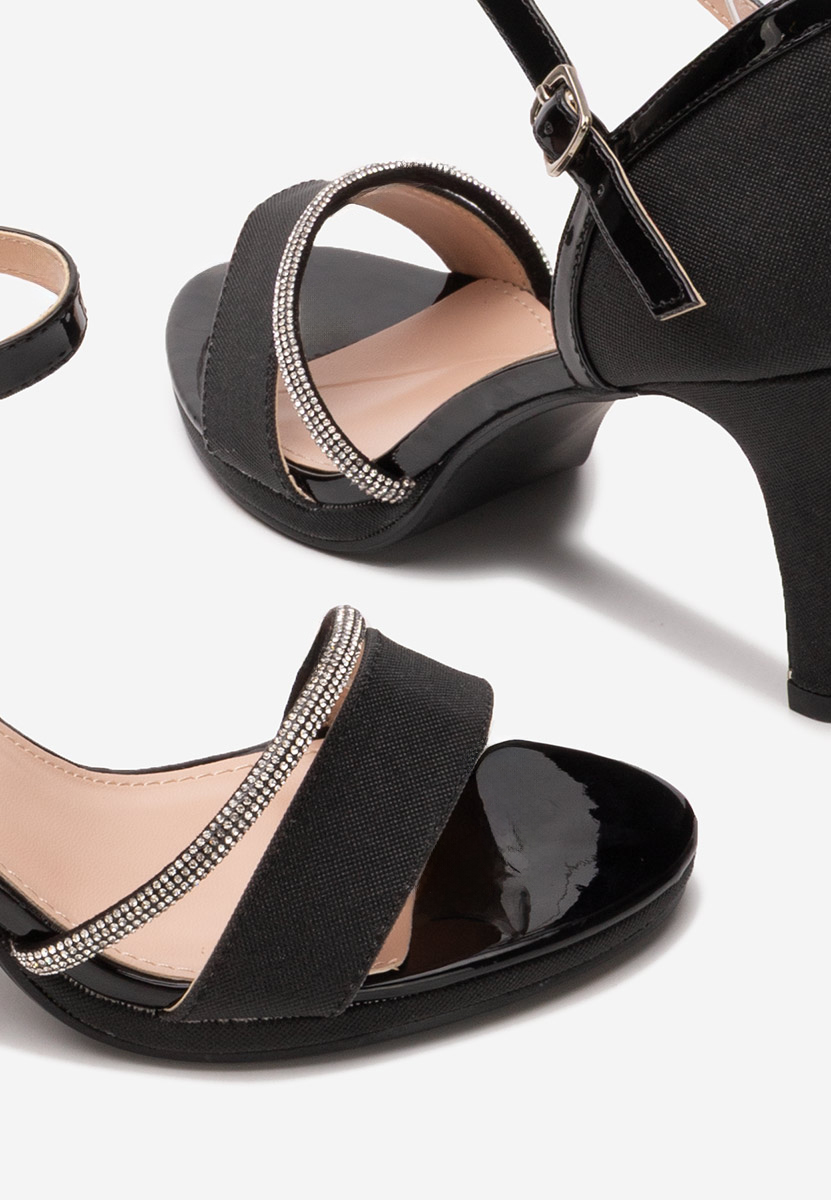 Sandales femme à talon noires Lakenya