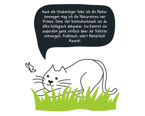 PRIMOX klonterende kattenbakvulling van plantaardige vezels, ongeparfumeerd, 8 l