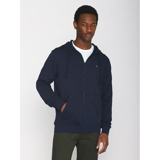 Knowledge Cotton Apparel Ask Zip Hættetrøje, Total Eclipse, XL