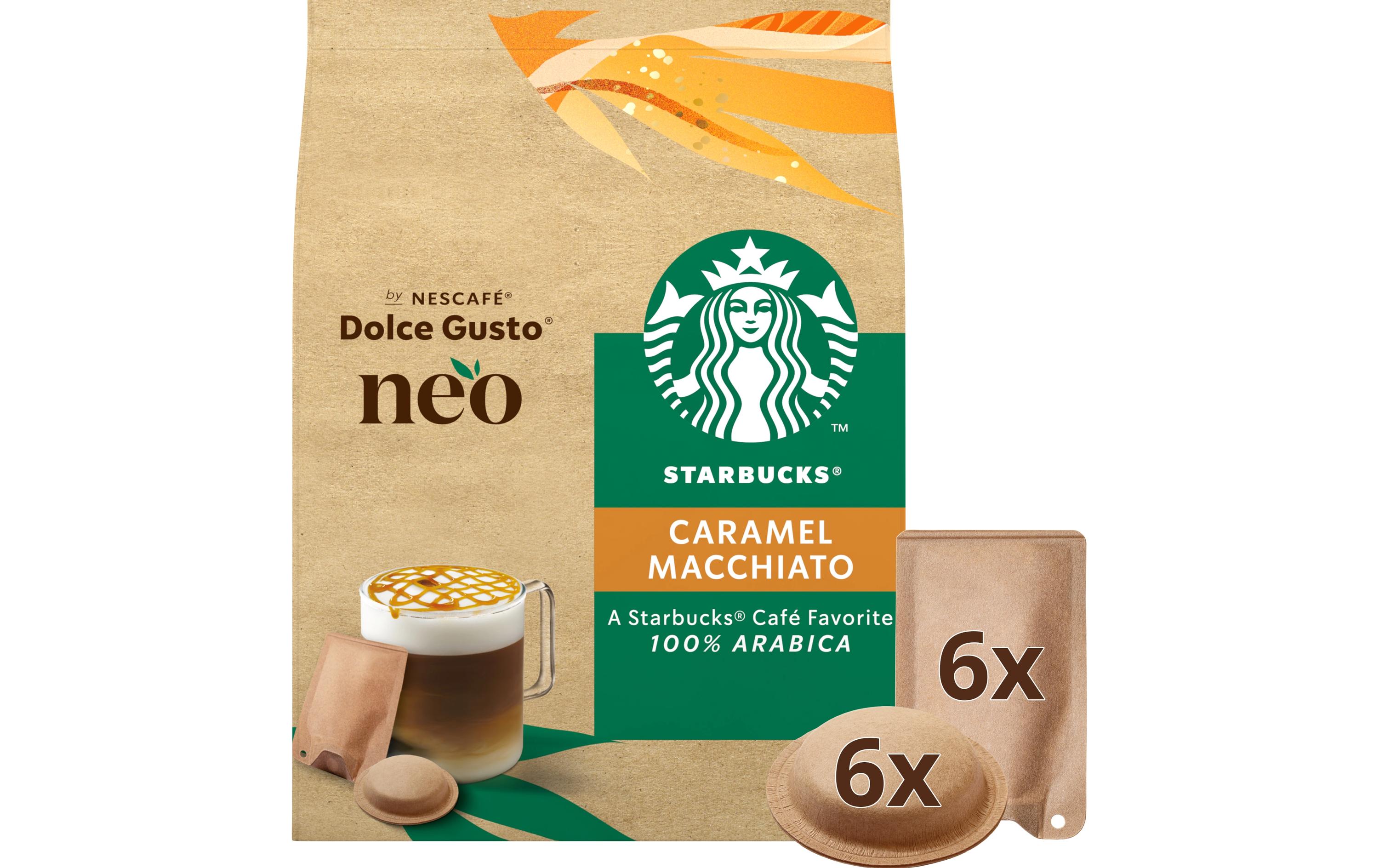 Sachets Starbucks Caramel Macchiato 6 PortionenSachets für die Nescafé Dolce Gusto NEO Kaffeemaschine von Delonghi