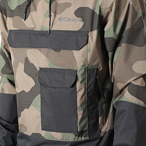 Veste Col Zippé Capuche Camouflage Buckhollow 1932973 Marron Vert Kaki Noir