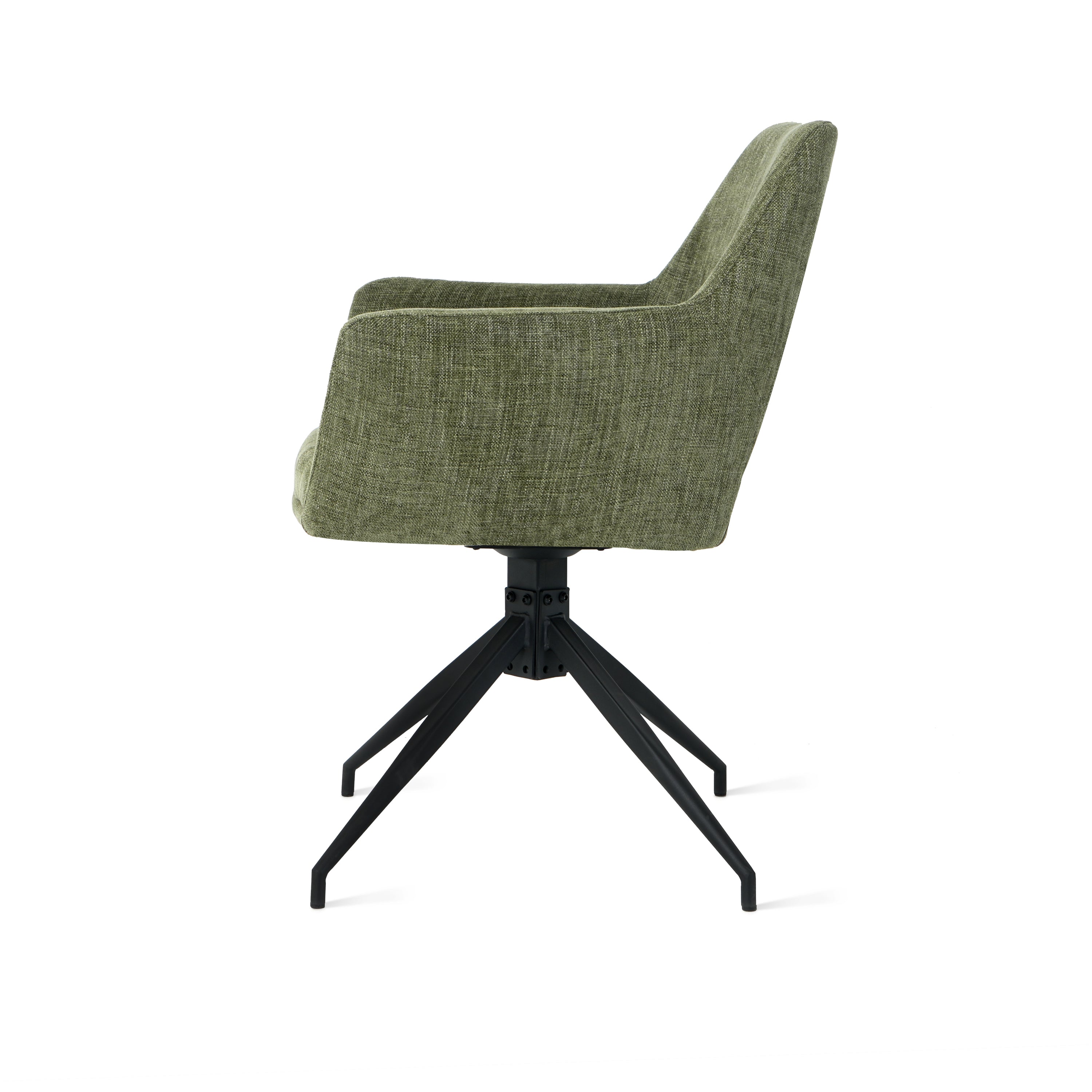 by fonQ Twist Eetkamerstoel - Linnen - Groen