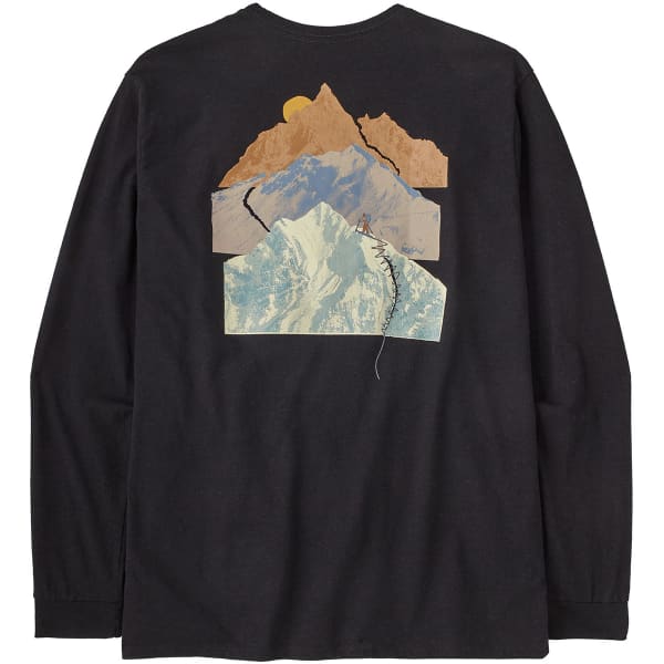 T-shirt PATAGONIA M'S L/S SNOWSTITCHER POCKET RESPONSIBILI-TEE INK BLACK