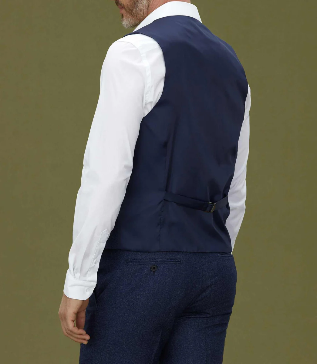 Gilet en flanelle bleu 