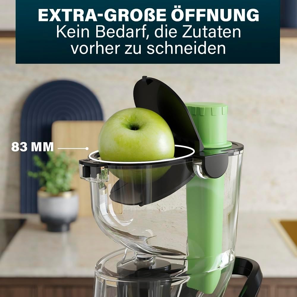 Princess 202045 Easy Fill Slow Juicer – Extra großer Fülltrichter – Hoher Saftertrag