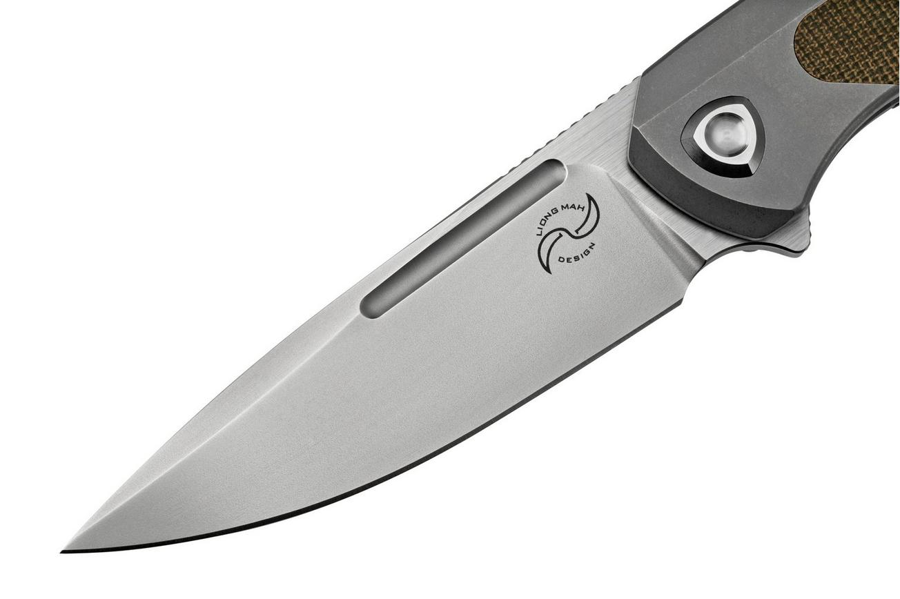 Liong Mah GSD v2 GSD2-GM Green Micarta Inlay zakmes