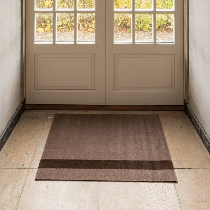 tica copenhagen - Stripes Vertical Läufer, 60 x 90 cm, hellgrau / stahlgrau