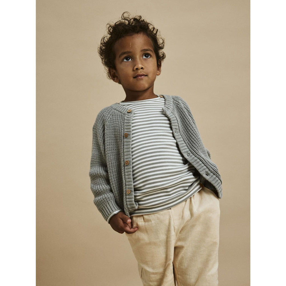 Køb Lil'Atelier Limestone Emlen Lin Strik Cardigan Noos