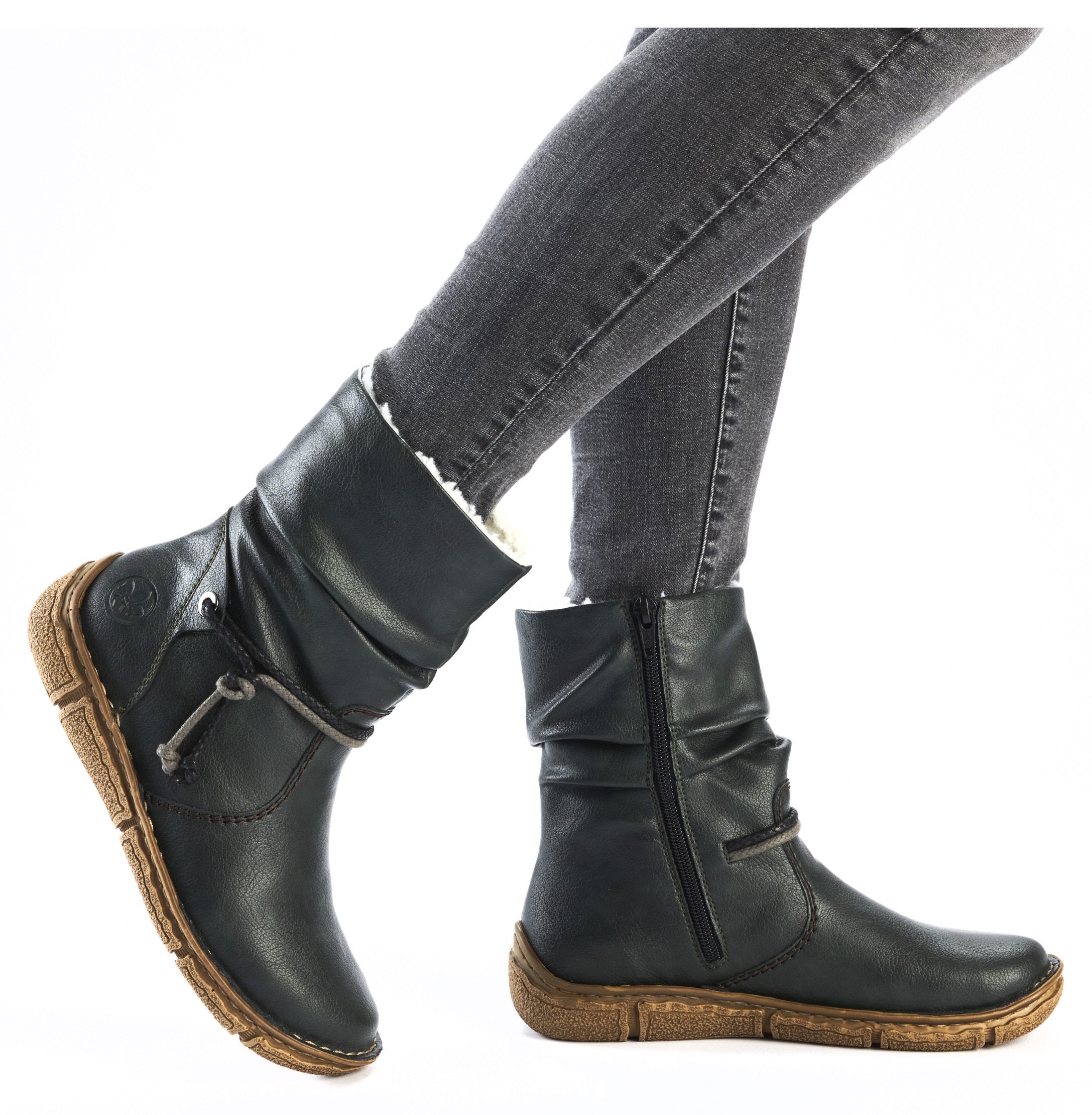 Rieker Winterboots  , Winterstiefelette, slouchy Schaft, Reissverschluss, mit Warmfutter