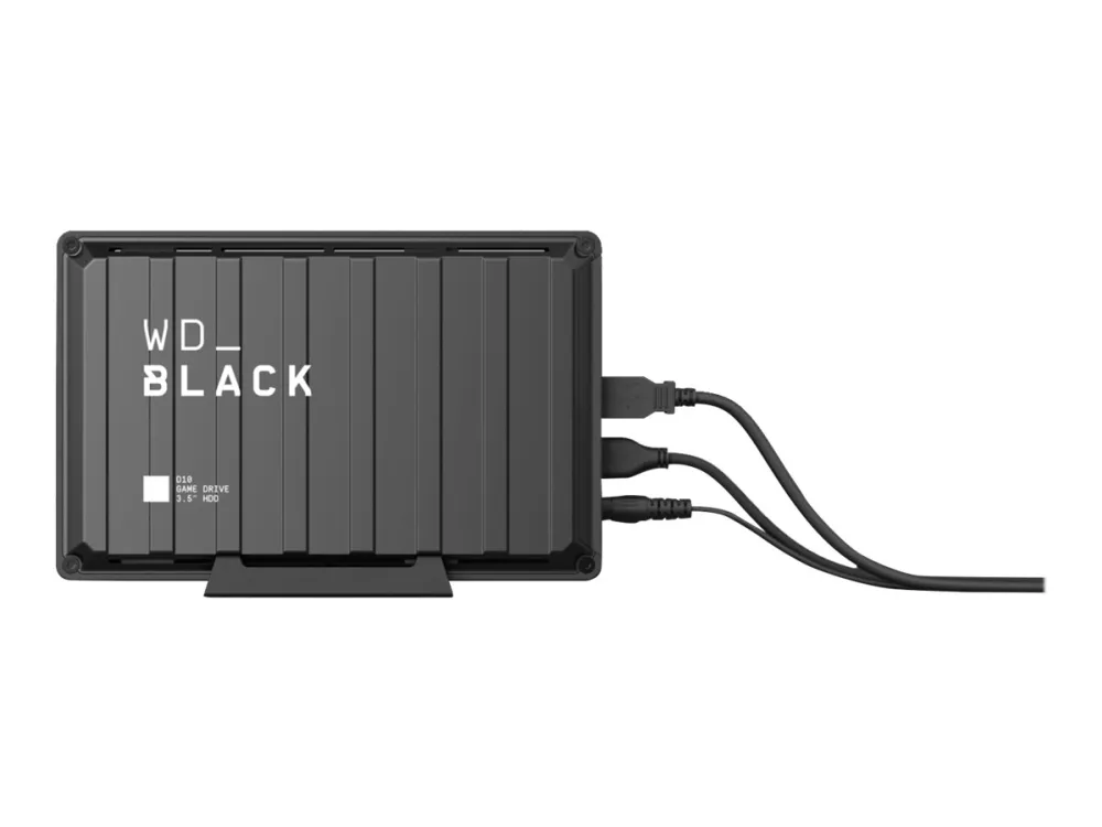 WD_BLACK D10 Game Drive WDBA3P0080HBK - Harddisk - 8 TB - ekstern (bærbar) - USB 3.2 Gen 1 - 7200 rpm - sort