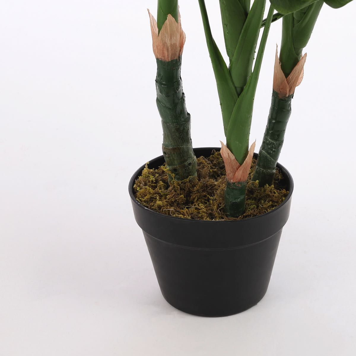 Mica decorations plante artificielle monstera - 75x75x100 cm - pe - vert - set de 2