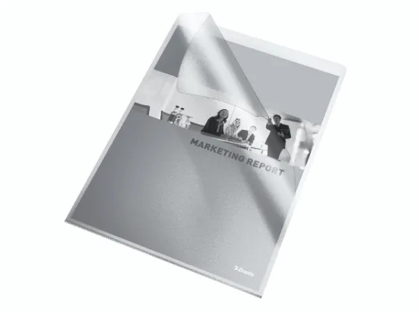 Plastomslag Esselte A4 klar 115my - (10 stk.)