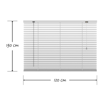 KARWEI aluminium jaloezie 16 mm wit (kleurnr. 201) 120x130 cm (bxh)