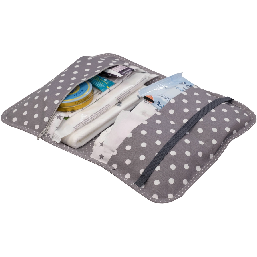 Ullenboom Patchwork Windeltasche - Graue Sterne