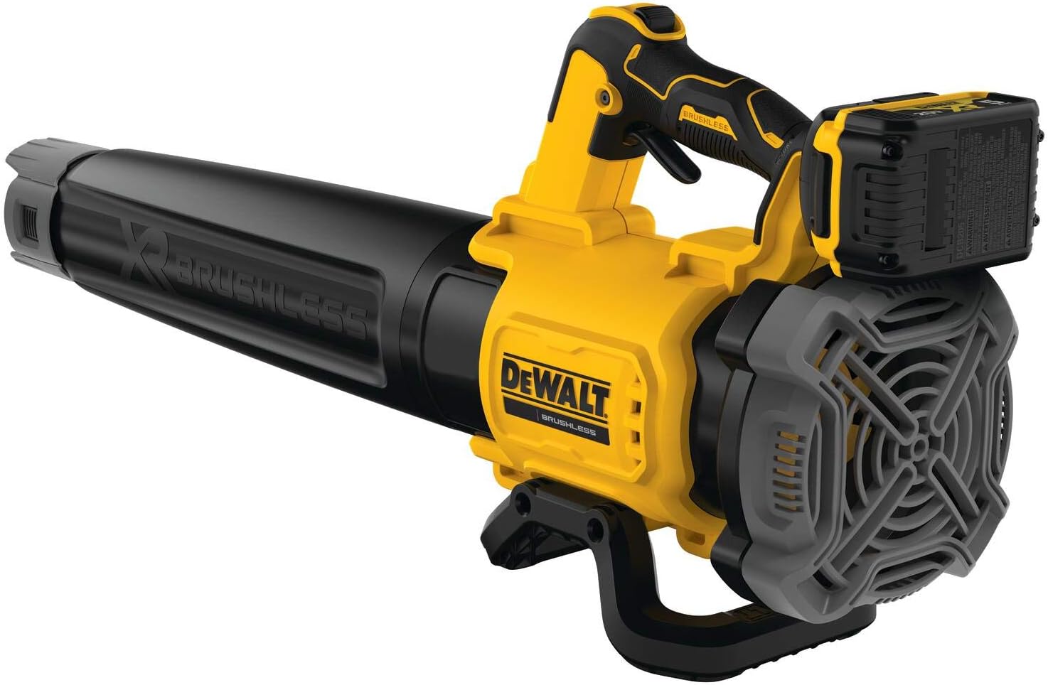DEWALT Souffleur Brushless XR 18V 5Ah Li-Ion - Souffleur Électrique Portable sans Fil - Volume d'Air 450cfm - Vitesse 200km/h - 3,1 kg DCMBL562N-XJ