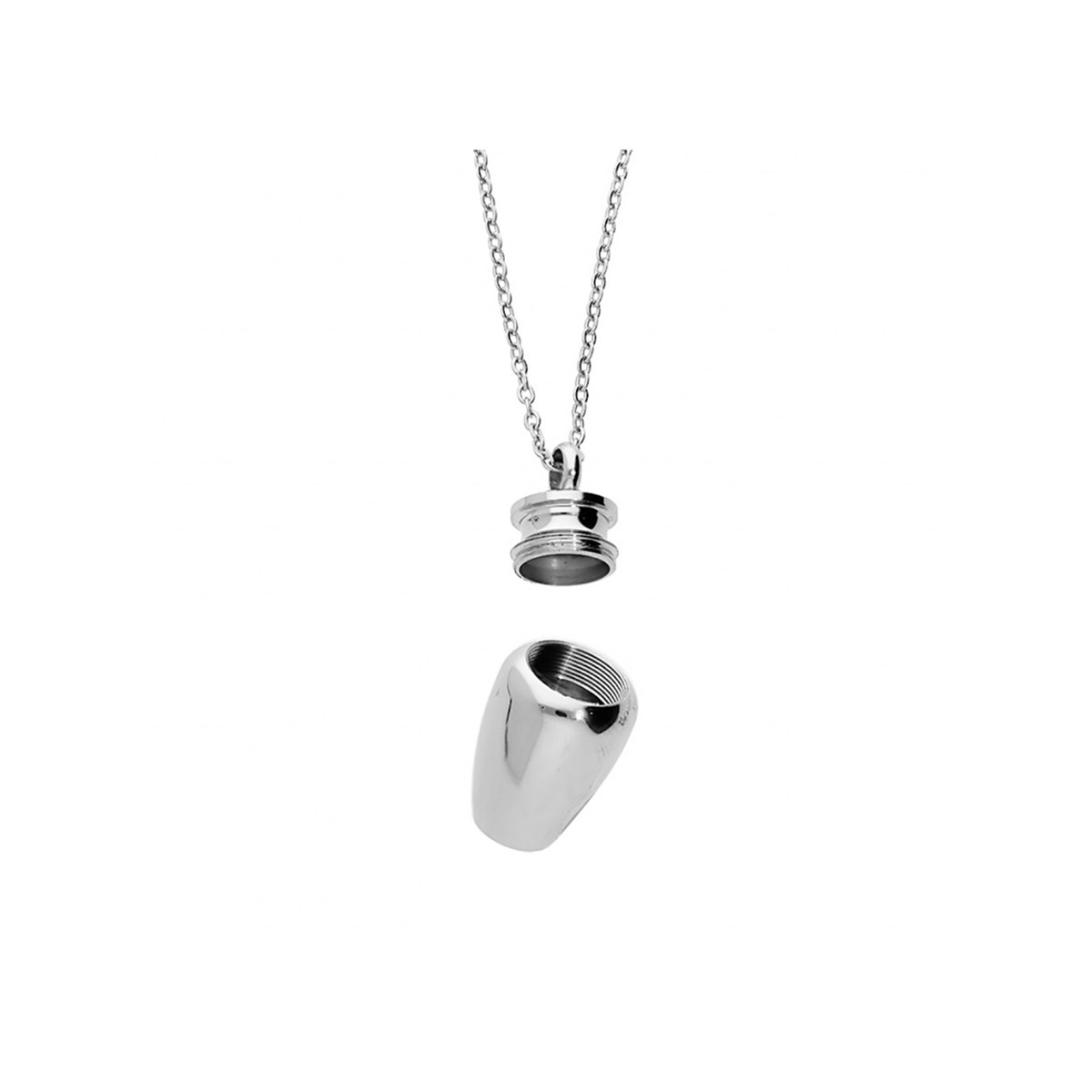 Collier acier - Pendentif urne