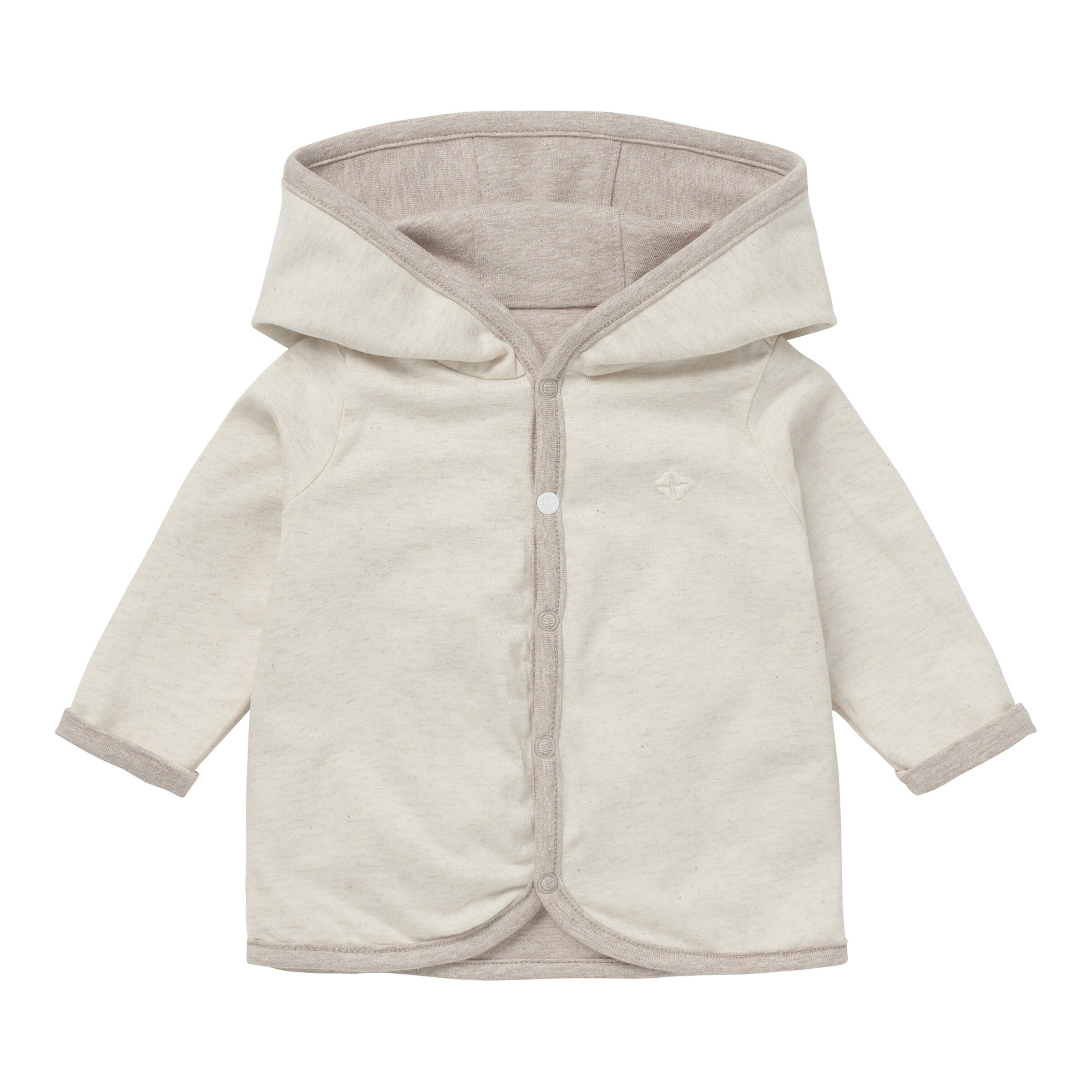 Noppies Wendejacke mit Kapuze taupe/beige melange