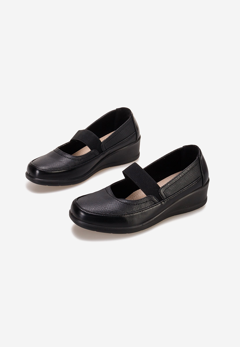 Ballerines à plateforme noirs Niomi