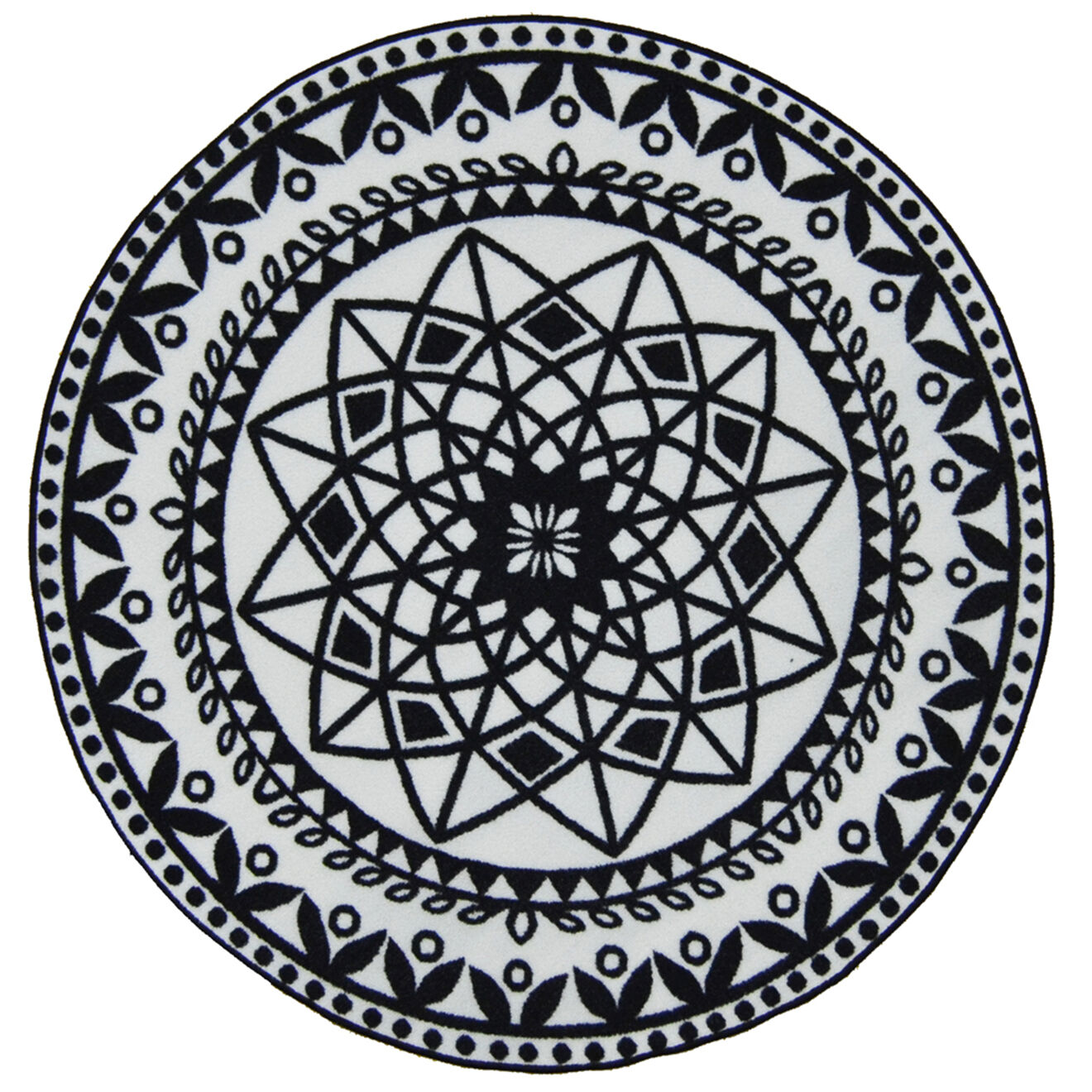 Nazar Rugs Tapis Utopia noir - D.100 cm