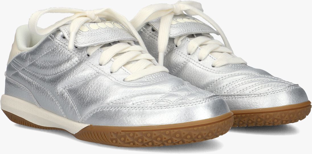 zilveren diadora lage sneakers gold indoor
