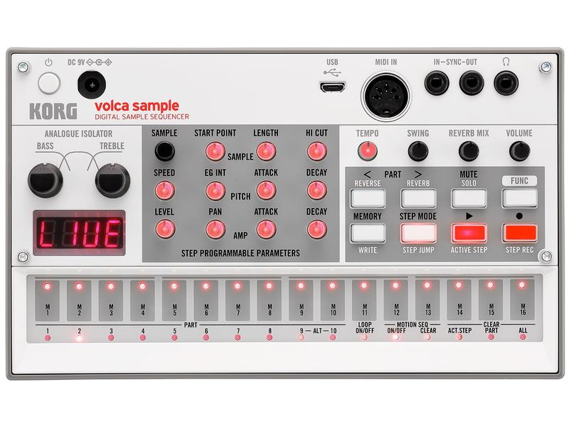 Korg Synthesizer volca sample 2 Kompakter, Sample-basierter Drumcomputer