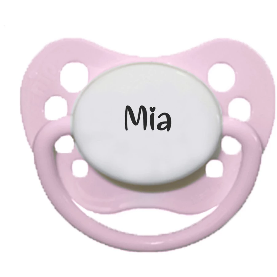 Schnullireich Schnuller mit Namen  Namensschnuller 1 x NIP Rosa