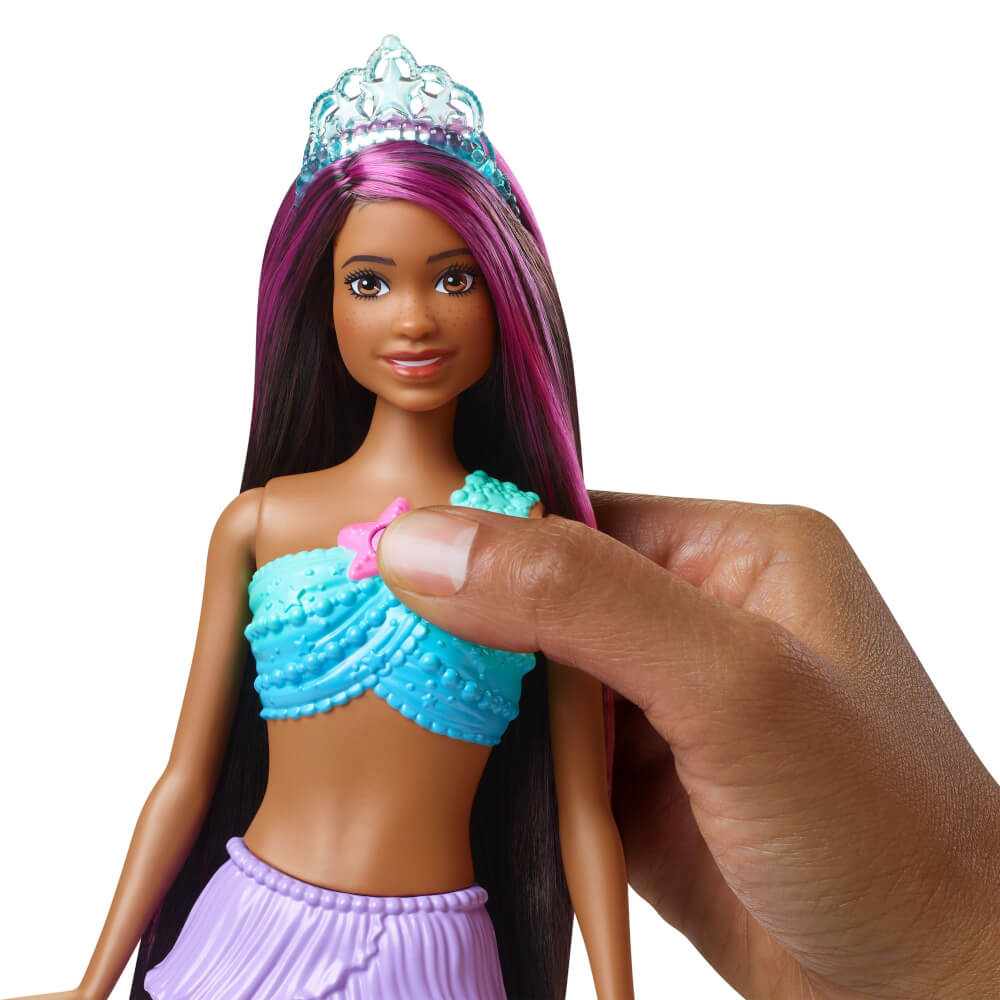Barbie Brooklyn Zauberlicht Meerjungfrau mit Leuchtfunktion, 3 bis 7Jahre